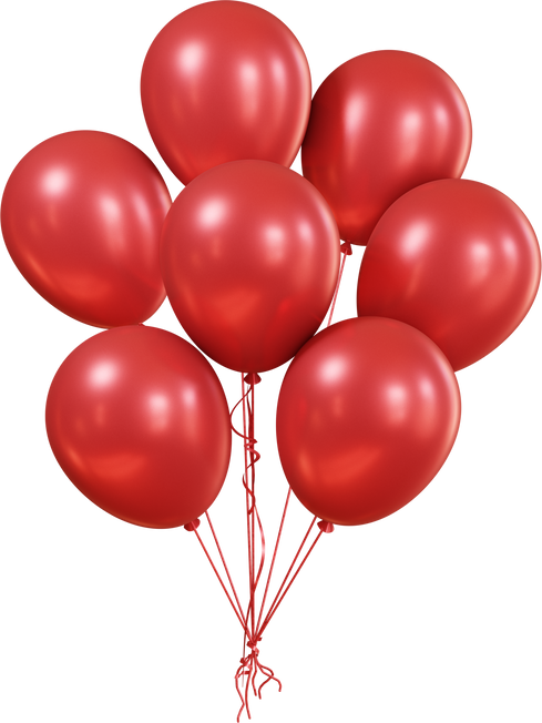 Red Balloons Illustration